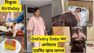 Date च्या अगोदरच Delivery साठी एडमिट व्हाव लागलं 🥹| पिकूचा बर्थडे 🐾🐶@BhaktiChede