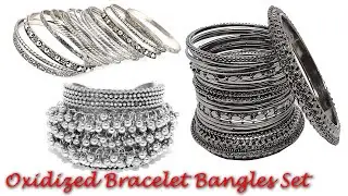 Oxidized Bracelet Bangles Set