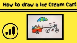 How to draw an Ice Cream Cart |Easy to draw