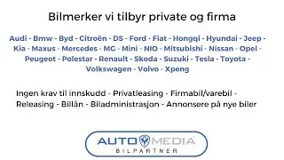 ​@automediabilpartner  Privatleasing og leasing av firmabil uten krav til innskudd + anmeldelser