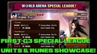 Summoners War First G3 Special League Finish! Units and Runes Showcase! [Stream Highlight]