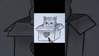 Cat in Box Drawing ✍️ | #drawing #art #pencil