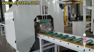 Automatic horizontal orbital PE wrapper machine