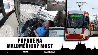 Zkrácený spoj na lince 4 směr Maloměřice 🚋 Cab view tram Brno