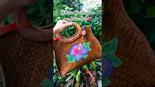 HIBISCUS ART #shorts #viral #trending #video #shortsfeed #bayongnimaam #handmadebags #painting 🇵🇭