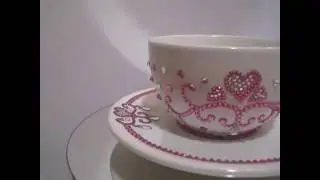 SWAROVSKI TEA CUP ROSE HEART
