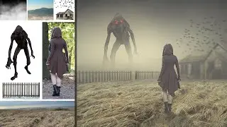 Monster In The Mist - Photo Manipulation Photoshop Tutorial