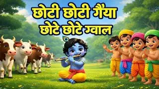 छोटी छोटी गैया 🐄 | छोटे छोटे ग्वाल | Hindi Kids Rhyme 🎶