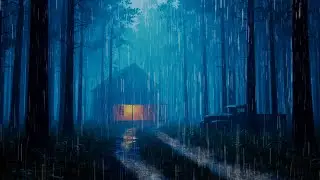 Fall Asleep Instantly 🌧 Deep Rain Sounds in a Foggy Forest at Night