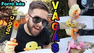 FORRÓ KÉSSEL SQUISHY, STRESSZ LABDA és SLIME VÁGÁS ! | EZ NAGYON ÉRDEKES !