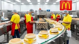 How Egg McMuffins Are Made | Inside McDonald&rsquo;s Breakfast Manufacturing System | Foody Process