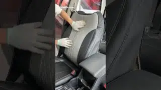 Subaru Forester custom leather seat covers installation black grey