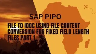 SAP PIPO FILE TO IDOC USING FILE CONTENT CONVERSION FOR FIXED FIELD LENGTH FILES PART 1