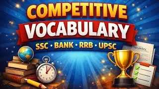 Competitive Vocabulary | SSC BANK RRB UPSC Important Words |Vocabulary with Hindi Meaning