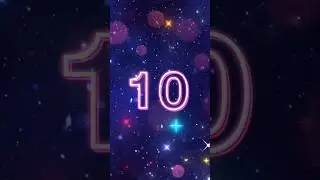 #shorts Galactic Countdown: Shining Neon Numbers in Space! ✨🌌 #countdown10seconds