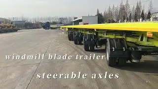 Watch This Windmill Blade Trailer in Action!#windbladetrailer  #extendabletrailer