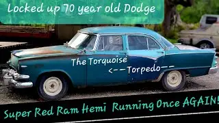 First Signs of Life from this 70 year old Dodge Super Red Ram Hemi Stayin Alive 1955 Dodge pt II