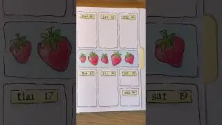 Weekly setup with strawberries🍓#bujo #plannerlayout #bulletjournal #drawing #art #doodle #planning