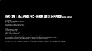 Aivascope 1.5x Anamorphic - LONGER LENS COMPARISON (85mm-100mm)