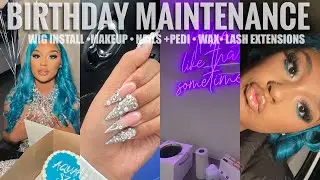 GRWM FOR MY 19TH BIRTHDAY + VLOG | hair ,nails ,lashes ,makeup, wax & pedicure ☆ AQUARIUS SZn