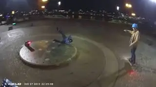 Onewheeling with Friends at the Salmon Street Fountain