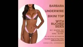 DIY Underwire Bikini Top with ruched sides