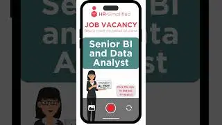VACANCY ALERT: Senior BI and Data Analyst