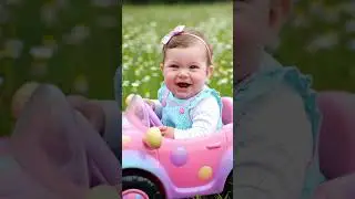 Cute baby smiling playing with car #cartoon #baby #cutebaby #cutebaby