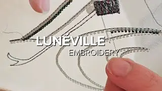 Lun&eacute;ville Embroidery Lettering Process | Working with a Tambour Hook