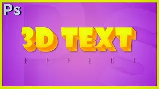How to make 3D text in photoshop || 3D effect.