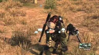 MGS5: Old motherbase soldier salutes