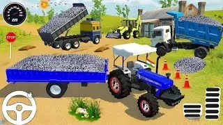 🔴Drive JCB and Uploading 🪨🏗️ Stone From Dumper🌋Truck in Game#truck#jcb#tractor#dumper#games 0139