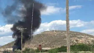 Junkyard in Santa Quinn Utah on fire 🔥