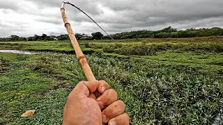 NEM O VENTO E NEM A CHUVA FORTE ME FEZ DESISTIR DA PESCARIA Pescaria de TRAÍRA GIGANTE em Cardoso SP