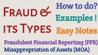 Fraud and its Types | Types of frauds in auditing | SA 240 | Misappropriation of assets