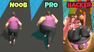 NOOB vs PRO vs HACKER in Fat Pusher | MAX LEVEL in Fat Pusher | Fat Pusher - Gameplay Walkthrough