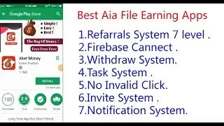 Referrals System 7 level ,appybuilder,best aia file Earning apps 2018  New