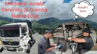 Shacman I beam install replace king pin || Shacman Service Mechanic at Guimba Nueva Ecija