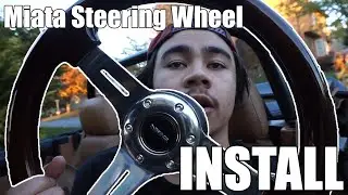 HOW TO INSTALL NA MIATA STEERING WHEEL | NRG WHEEL