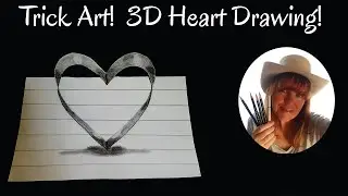 How To Draw Trick Art! 3D Heart Drawing! (Real-Time Art Lesson!)