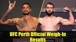 Официальные результаты взвешивания UFC в Перте | Полный предварительный анализ и прогнозы на бои