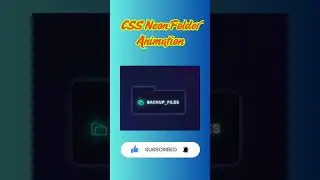 CSS Neon Folder Animation Pure CSS Effects & Hover Animation