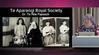 Dr Te Rita Papesch gives presentation on being elected a Companion of the Royal Society Te Apārangi.