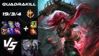 MID Katarina vs Diana [QUADRAKILL] - NA Grandmaster Patch 25.24