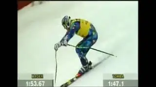 Alberto Tomba vince a Bormio 1995