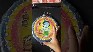 plaster of paris drawing 😊    little krishna