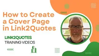 How to Create a Cover Page in Link2Quotes for Act CRM