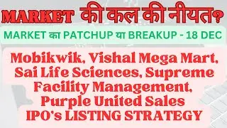 Mobikwik, Vishal Mega Mart, Sai Life, Supreme Facility Management, Purple United LISTING STRATEGY