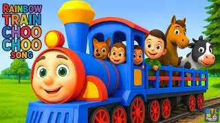 Rainbow Train Choo Choo Song | Learning Song for Kids | Nursery Rhymes | Giggle Time Learning