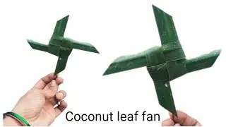 coconut leaf fan|greenday project|kids toy| best out of waste craft|DIY